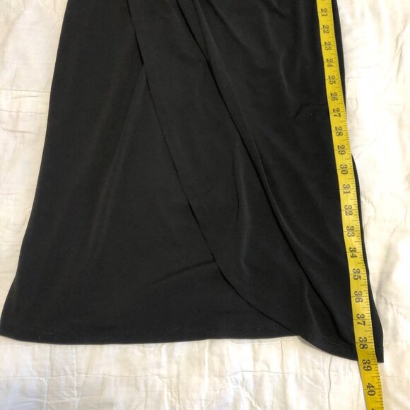 3/$25 ❥Jessica Sleeveless Silver Metallic Black Knee Length Stretch Dress Size 4 - Picture 9 of 9